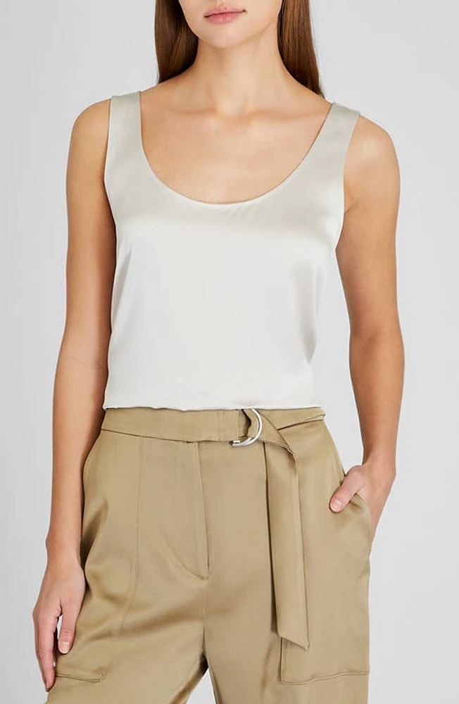 Club Monaco Silk Charmeuse Tank 255 - Champagne/Champagne at Nordstrom,