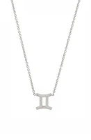 BYCHARI Zodiac Pendant Necklace in Gemini at Nordstrom