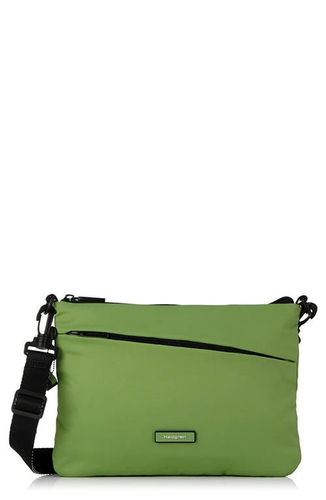 Hedgren Orbit Flat Water Repellent Crossbody Bag in Cedar Green at Nordstrom