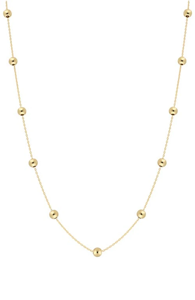 Bony Levy Mykonos 14K Gold Bead Station Necklace in 14K Yellow Gold at Nordstrom, Size 18