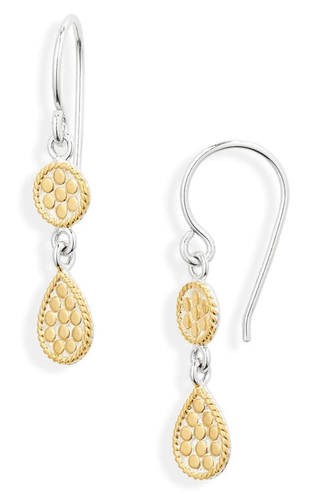 Anna Beck Textured Dot Double Drop Earrings in Gold/Silver at Nordstrom