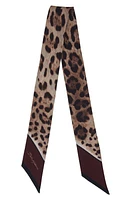 Dolce & Gabbana Leo Bordo Animal Print Signature Silk Scarf in Light Brown Print at Nordstrom