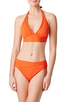 Rod Beattie Behind the Seams Halter Bikini Top in Fire at Nordstrom, Size 8