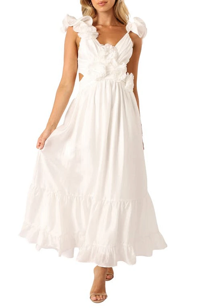 Petal & Pup Josey Ruffle Dress White at Nordstrom,