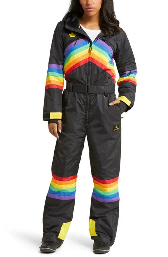 TIPSY ELVES Midnight Shredder Waterproof Snowsuit Black at Nordstrom,