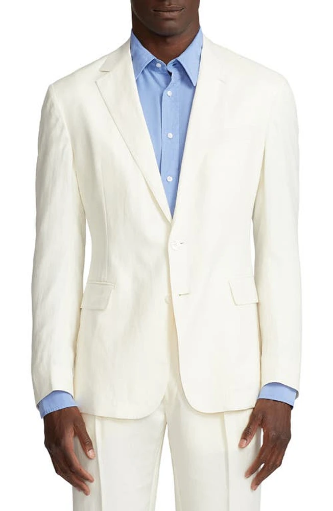 Ralph Lauren Purple Label Hadley Silk & Linen Canvas Sport Coat Classic Cream at Nordstrom, Us