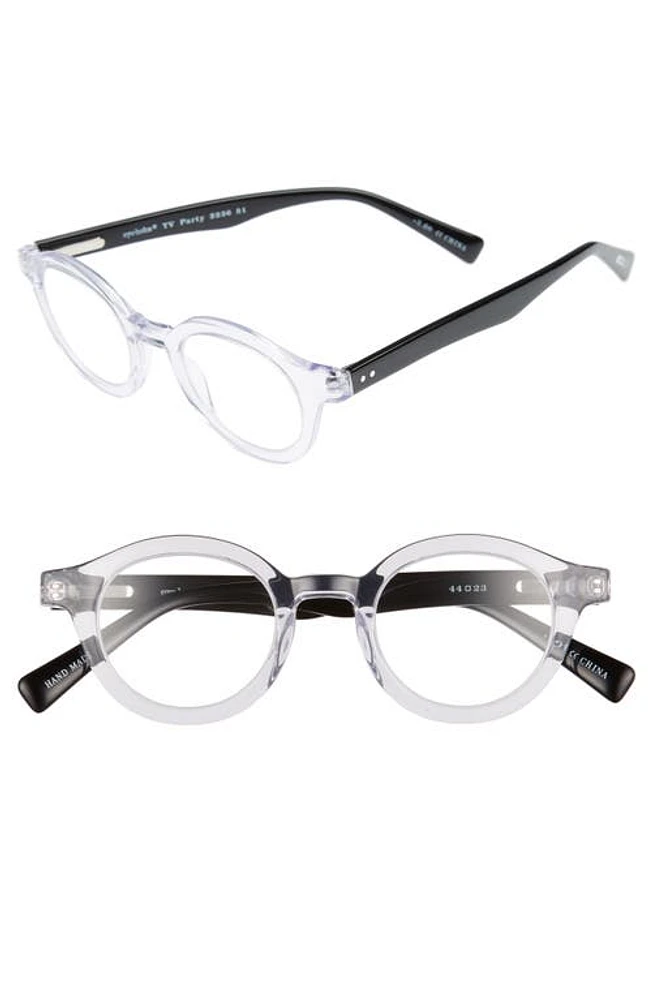 eyebobs TV Party 44mm Reading Glasses in Clear/black /Clear at Nordstrom, Size 2