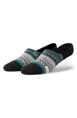 Stance Baron Stripe Cotton Blend No-Show Socks in Black at Nordstrom, Size Large