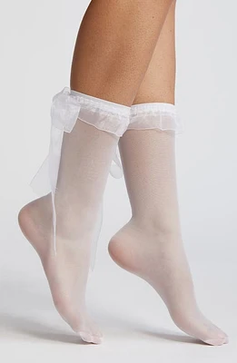 Casa Clara Crew Socks in White at Nordstrom