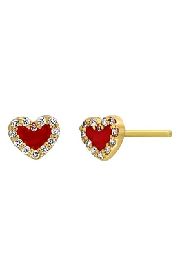 Bony Levy Chelsea Diamond Heart Stud Earrings in 18K Yellow Gold at Nordstrom