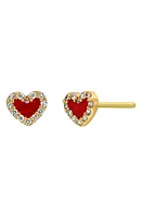 Bony Levy Chelsea Diamond Heart Stud Earrings in 18K Yellow Gold at Nordstrom