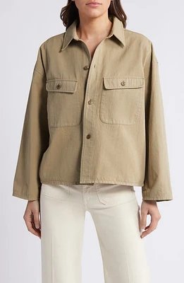 The GREAT. Arizona Cotton Shirt Jacket Desert Fatigue at Nordstrom,