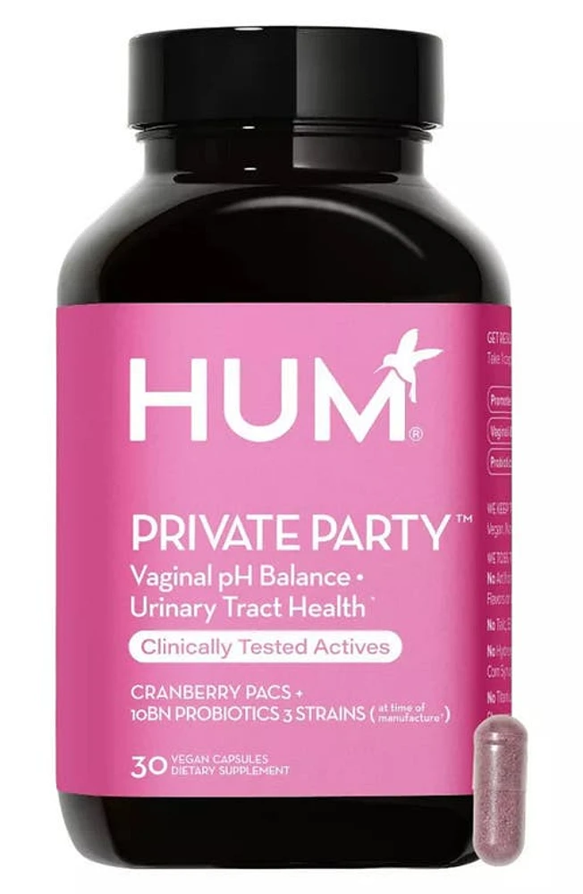 Hum Nutrition Private Party probiotic for vaginal health + urinary tract health Supplement at Nordstrom