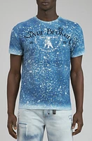 PRPS Saga Bleach Spatter Graphic T-Shirt Blue Multi at Nordstrom,