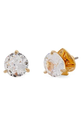 Kate Spade New York trio prong studs in Clear/Gold at Nordstrom