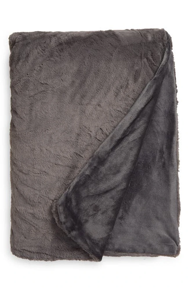 UnHide Cuddle Puddles Plush Throw Blanket in Charcoal Charlie at Nordstrom