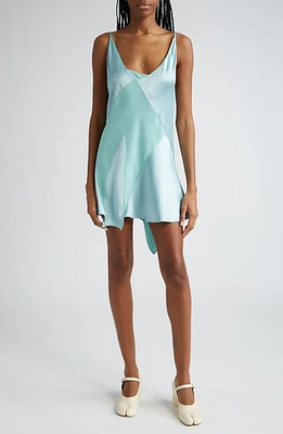 Maison Margiela Paneled Satin Convertible Romper in Light Turquoise at Nordstrom, Size 6 Us