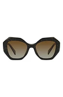 Prada 53mm Polarized Sunglasses in Black Marble Polarized at Nordstrom