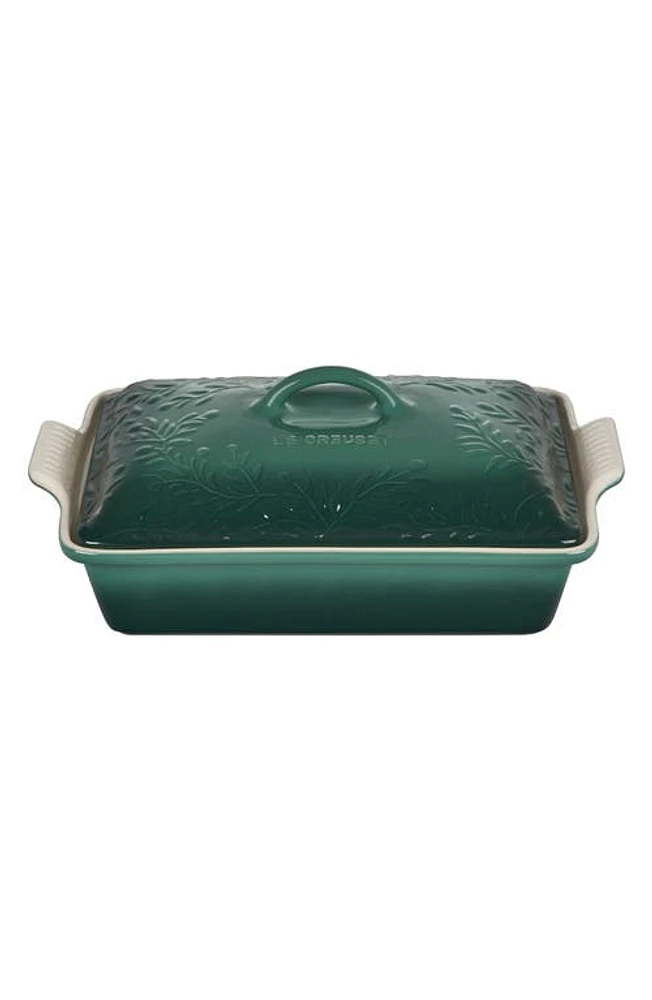 Le Creuset Heritage 2 1/2 Quart Covered Rectangular Stoneware Casserole in Artichaut at Nordstrom