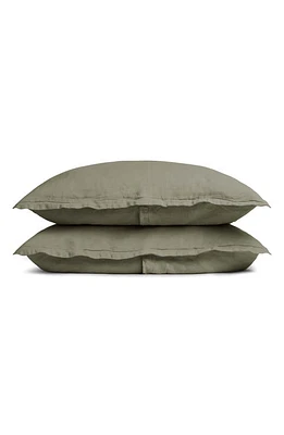 Parachute Set of 2 Linen Shams in Moss at Nordstrom, Size Standard