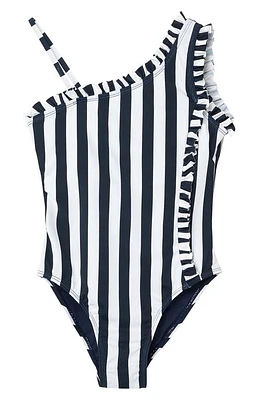 Habitual Kids Kids' Mini Ruffles One-Piece Swimsuit in Stripe at Nordstrom, Size 12