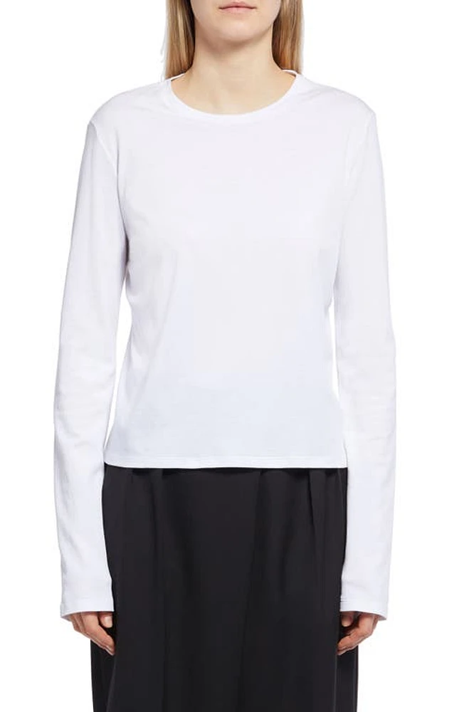 The Row Sherman Long Sleeve Cotton Jersey Top at Nordstrom,