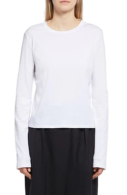 The Row Sherman Long Sleeve Cotton Jersey Top at Nordstrom,