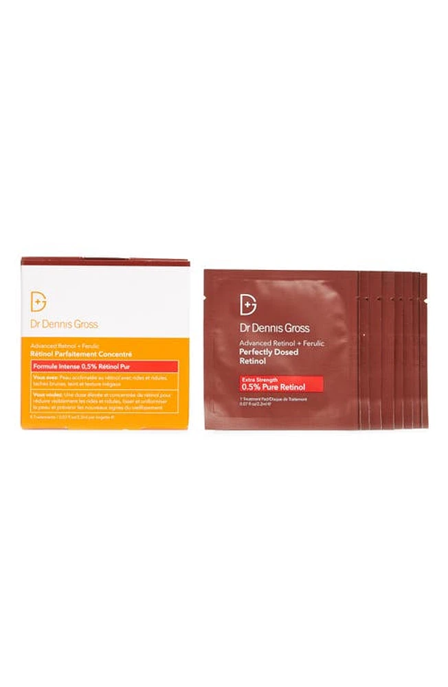 Dr. Dennis Gross Skincare Advanced Retinol + Ferulic Perfectly Dosed Extra Strength 0.5% Treatment Pads at Nordstrom