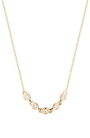 Dana Rebecca Designs Lulu Jack Curved Diamond Bezel Station Pendant Necklace in Yellow Gold at Nordstrom