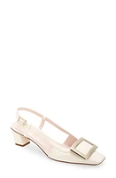 Roger Vivier Belle Square Buckle Slingback Pump Cire at Nordstrom,