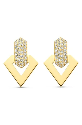 DRIES CRIEL Brute Pavé Diamond Earrings in Gold at Nordstrom