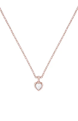 Ted Baker London Hannela Crystal Heart Pendant Necklace in Rose Gold/Crystal at Nordstrom