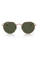 Ray-Ban Jack 53mm Round Sunglasses in Rose Gold at Nordstrom