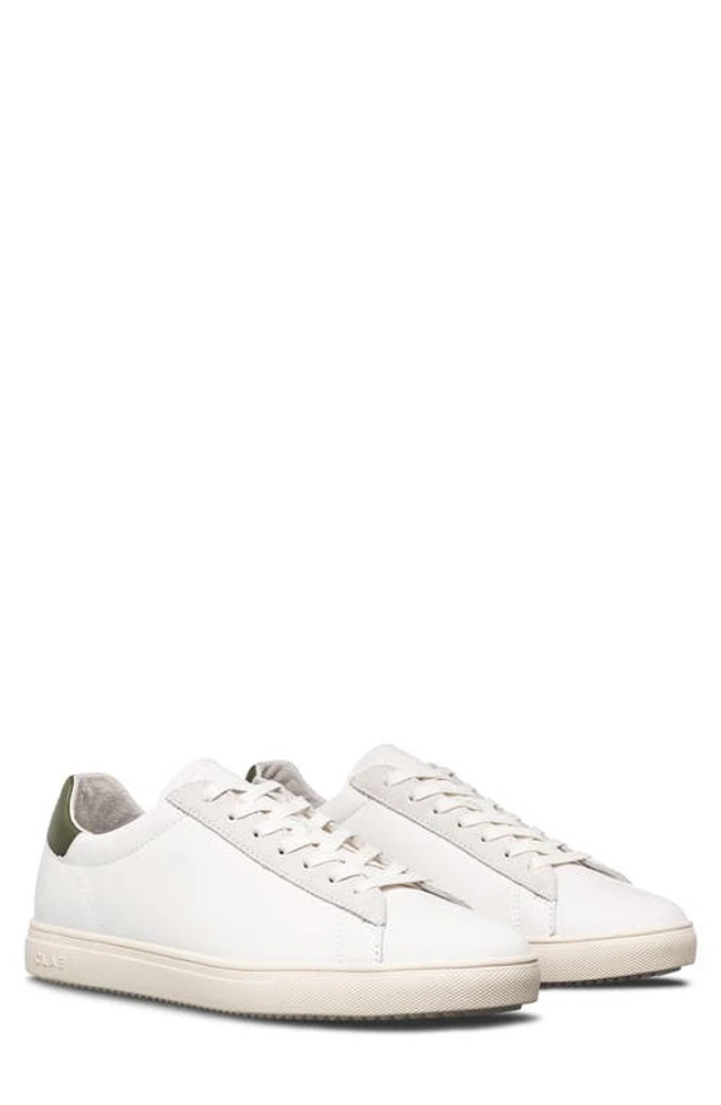 CLAE Bradley California Sneaker White/Olive Leather at Nordstrom,