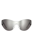 Marc Jacobs 99mm Shield Sunglasses in Silver/Silver Mirror at Nordstrom