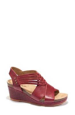 Hälsa Footwear Gianna Wedge Sandal Dark Red at Nordstrom,