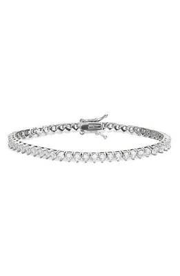 SHYMI Round Cubic Zirconia Tennis Bracelet in Silver at Nordstrom