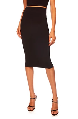 Susana Monaco Slim High Waist Stretch Pencil Skirt Black at Nordstrom,