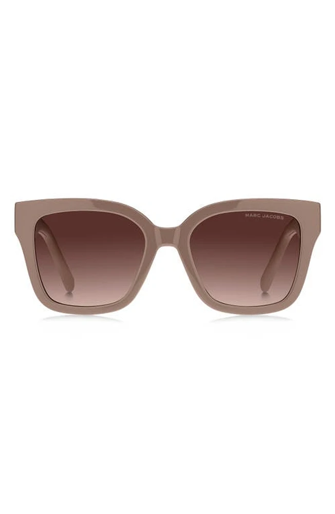 Marc Jacobs 53mm Gradient Square Sunglasses in Beige/Brown Gradient at Nordstrom