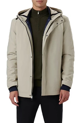 Bugatchi Full Zip Hooded Bomber Jacket at Nordstrom,