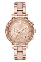 Michael Kors Sofie Chronograph Bracelet Watch, 39mm in Rose Gold at Nordstrom