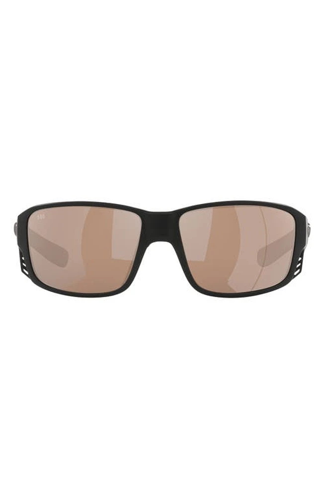 Costa Del Mar Pargo 60mm Mirrored Polarized Square Sunglasses in Copper Flash at Nordstrom