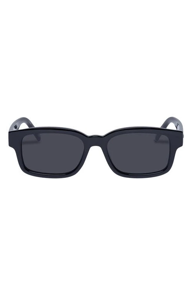 Le Specs Recarmito Rectangular Sunglasses in Black at Nordstrom