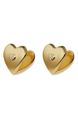 Argento Vivo Sterling Silver Heart Stud Earrings in Gold at Nordstrom