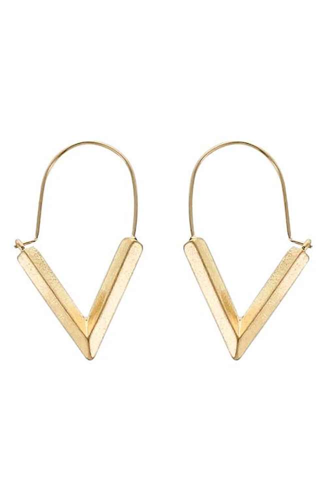 Panacea V-Hoop Threader Earrings in Gold at Nordstrom