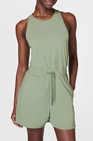 Sweaty Betty Explorer Racerback Romper Savannah Green at Nordstrom, Regular