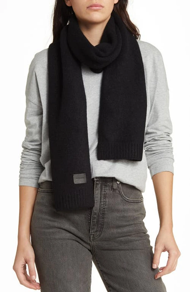 AllSaints Brushed Knit Scarf in Black at Nordstrom