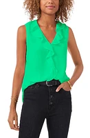 Vince Camuto Ruffle Neck Sleeveless Georgette Blouse at Nordstrom,