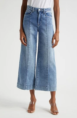 L'AGENCE Houston Center Seam High Waist Crop Wide Leg Jeans Cordova at Nordstrom,