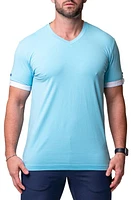 Maceoo Vivaldi Solid Camolight Blue V-Neck T-Shirt at Nordstrom,